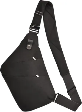 Anti Theft Crossbody Bags Sling Bag for Women Men Waterproof Wander Bag for Sports and Travel. (1-BLACK, Large)