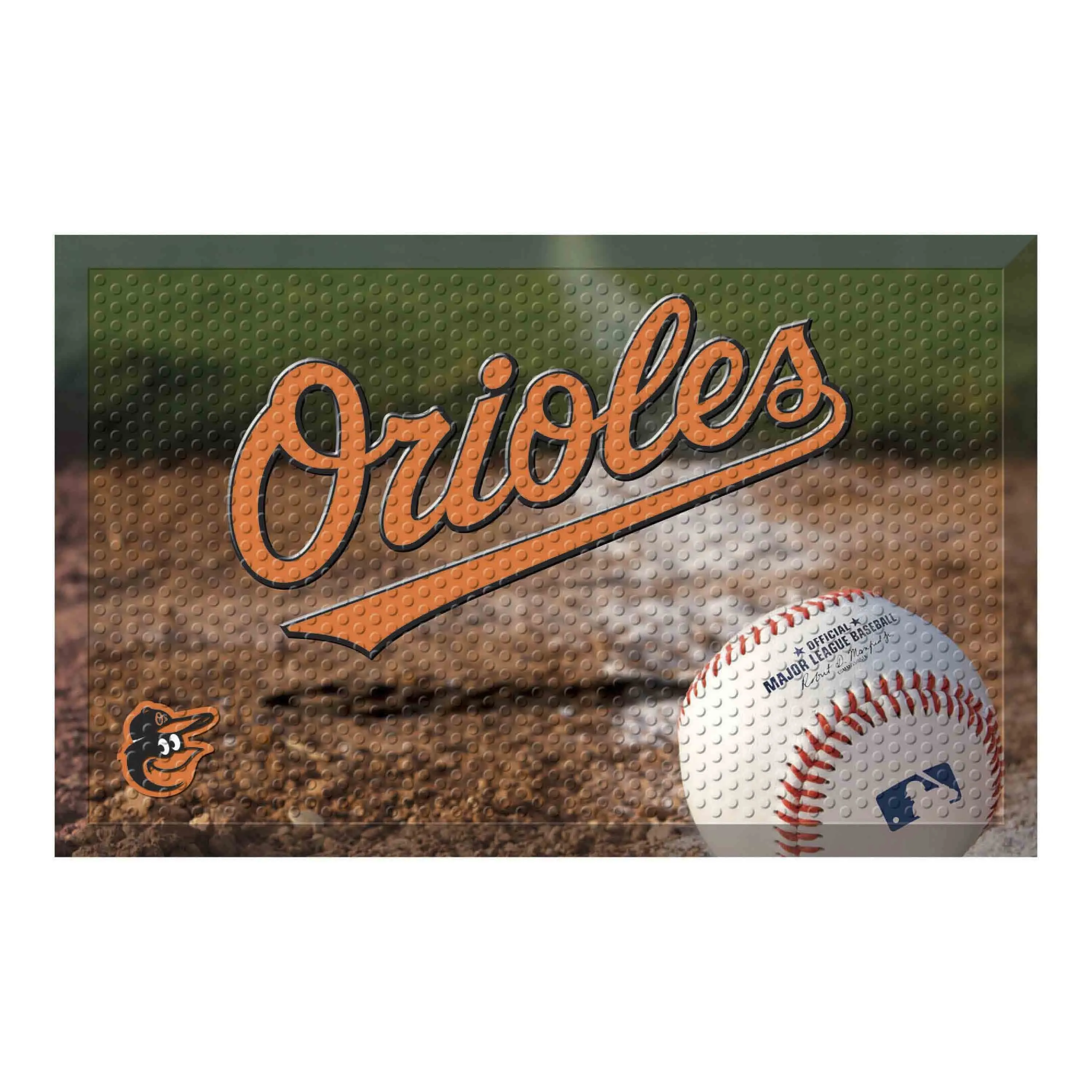 Baltimore Orioles Rubber Scraper Door Mat