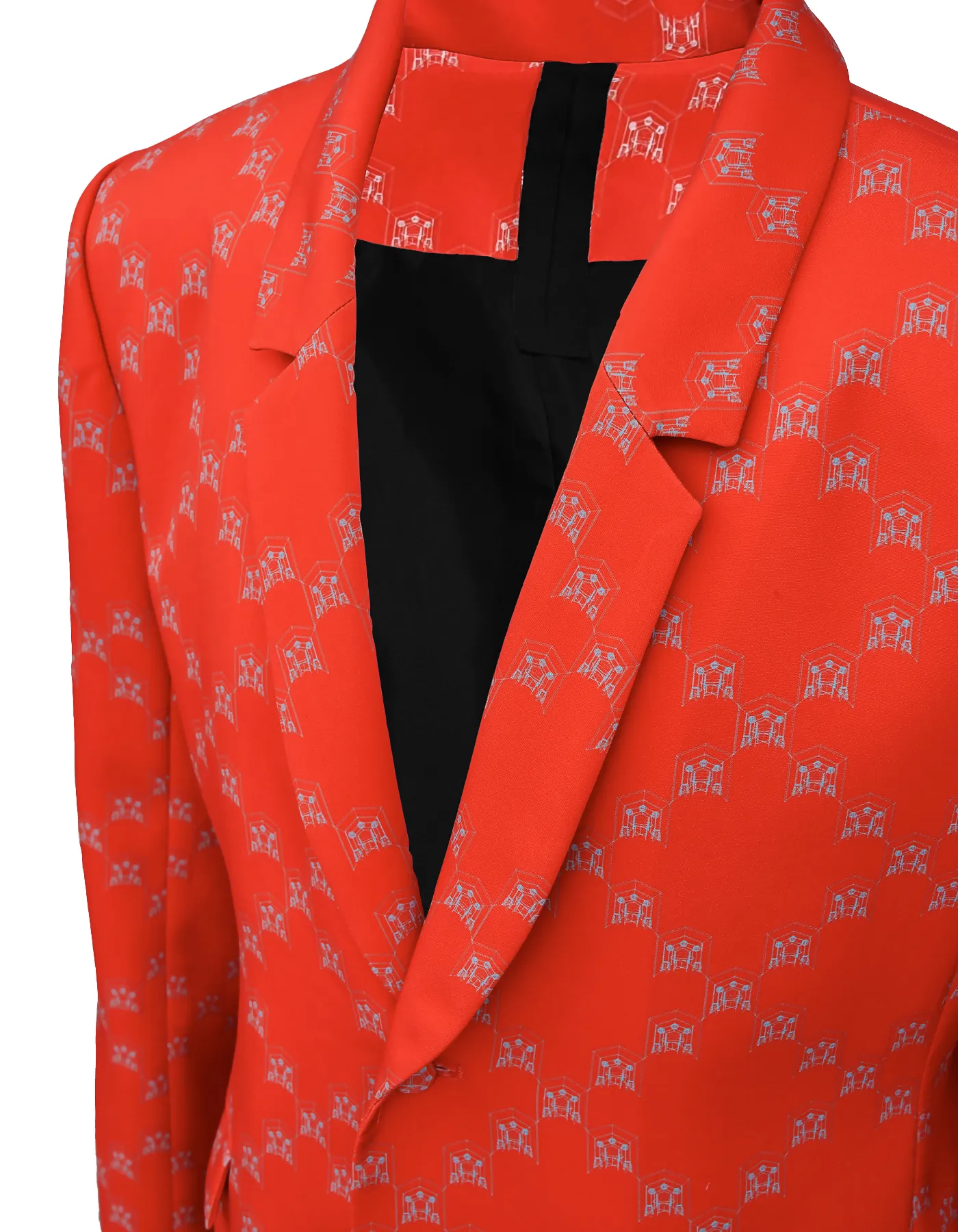 Ban-Doh Classic Floral Suit Jacket (Red)