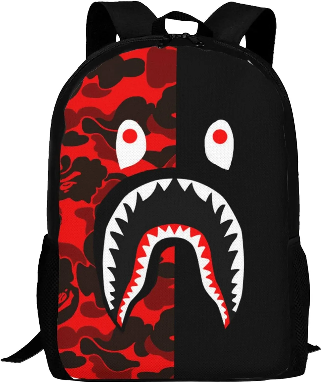 Camo Shark Backpack Travel laptop bag Stylish and durable both for men and women 17 inch