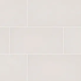 Domino Porcelain Tile Collection White - 12"x24"