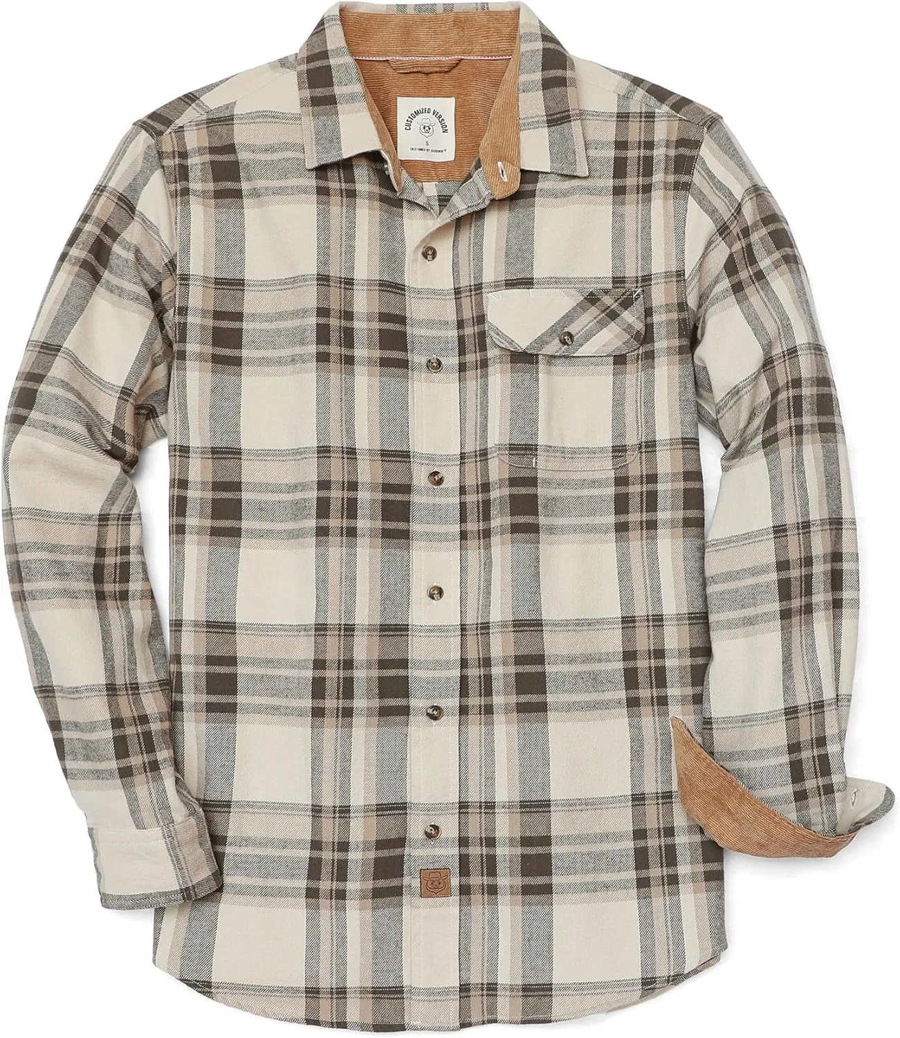Dubinik? Mens Flannel Shirts Long Sleeve Flannel Shirt for Men Casual Button Down Brushed 100% Cotton Shirt