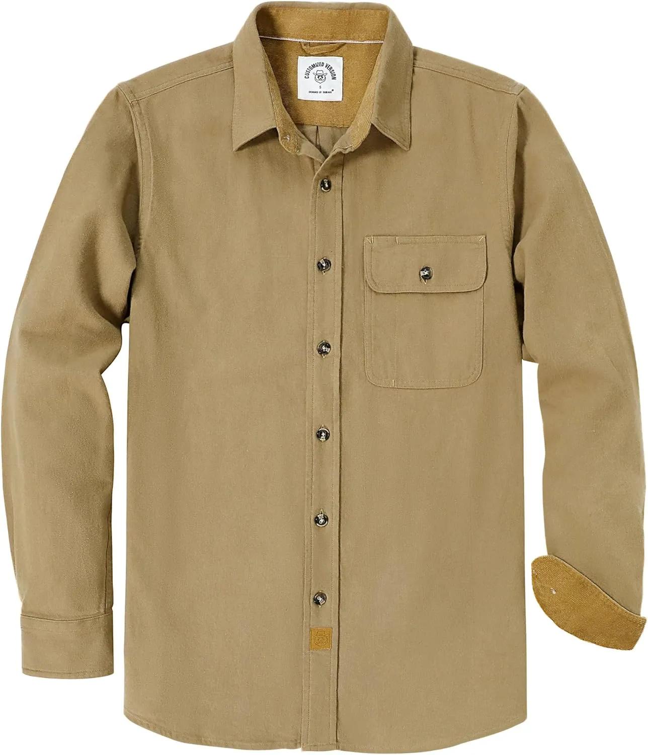 Dubinik? Mens Flannel Shirts Long Sleeve Flannel Shirt for Men Casual Button Down Brushed 100% Cotton Shirt