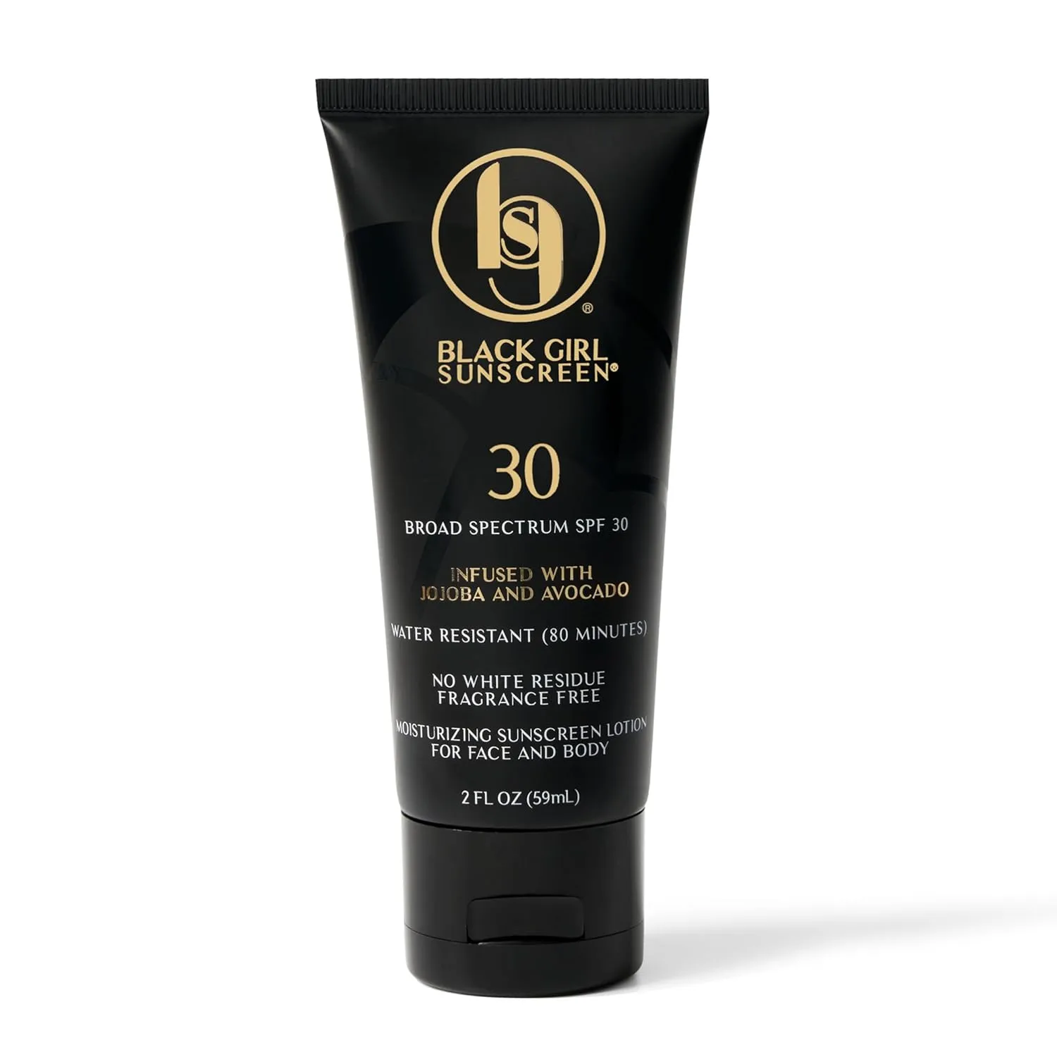 Face & Body Moisturizing Sunscreen Lotion SPF 30, No White-Residue for Melanin Rich Skin (2 Fl. Oz.)