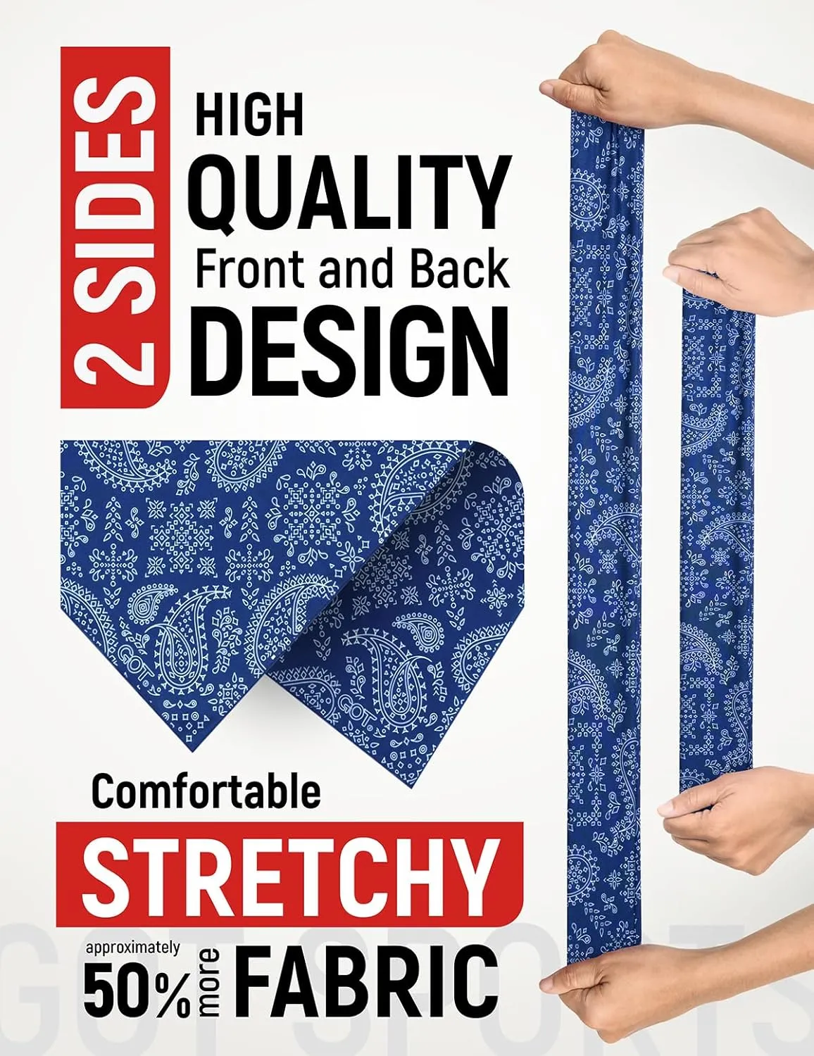 GOT Sports UPF 50  Cooling Bandana for Men & Women - Thermoregulation, Moisture-Wicking, Sun Protection Bandana Neck Wraps