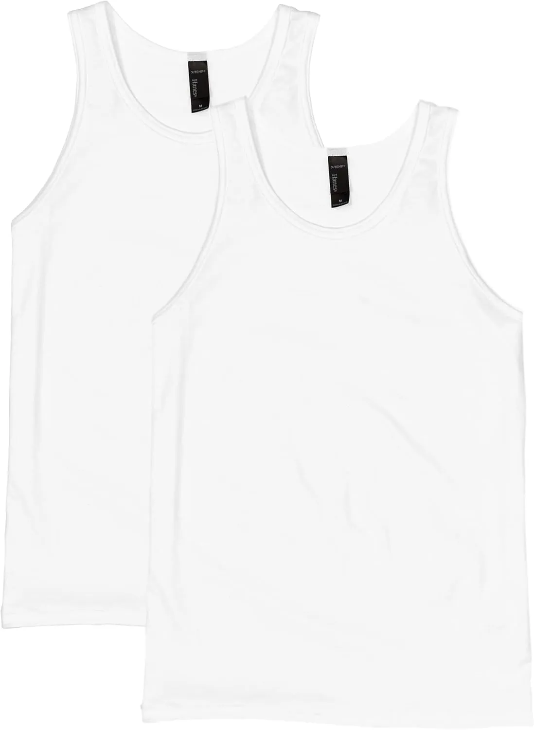 Hanes mens X-temp 2 Pack Tank Top Cami Shirt, White, Medium US
