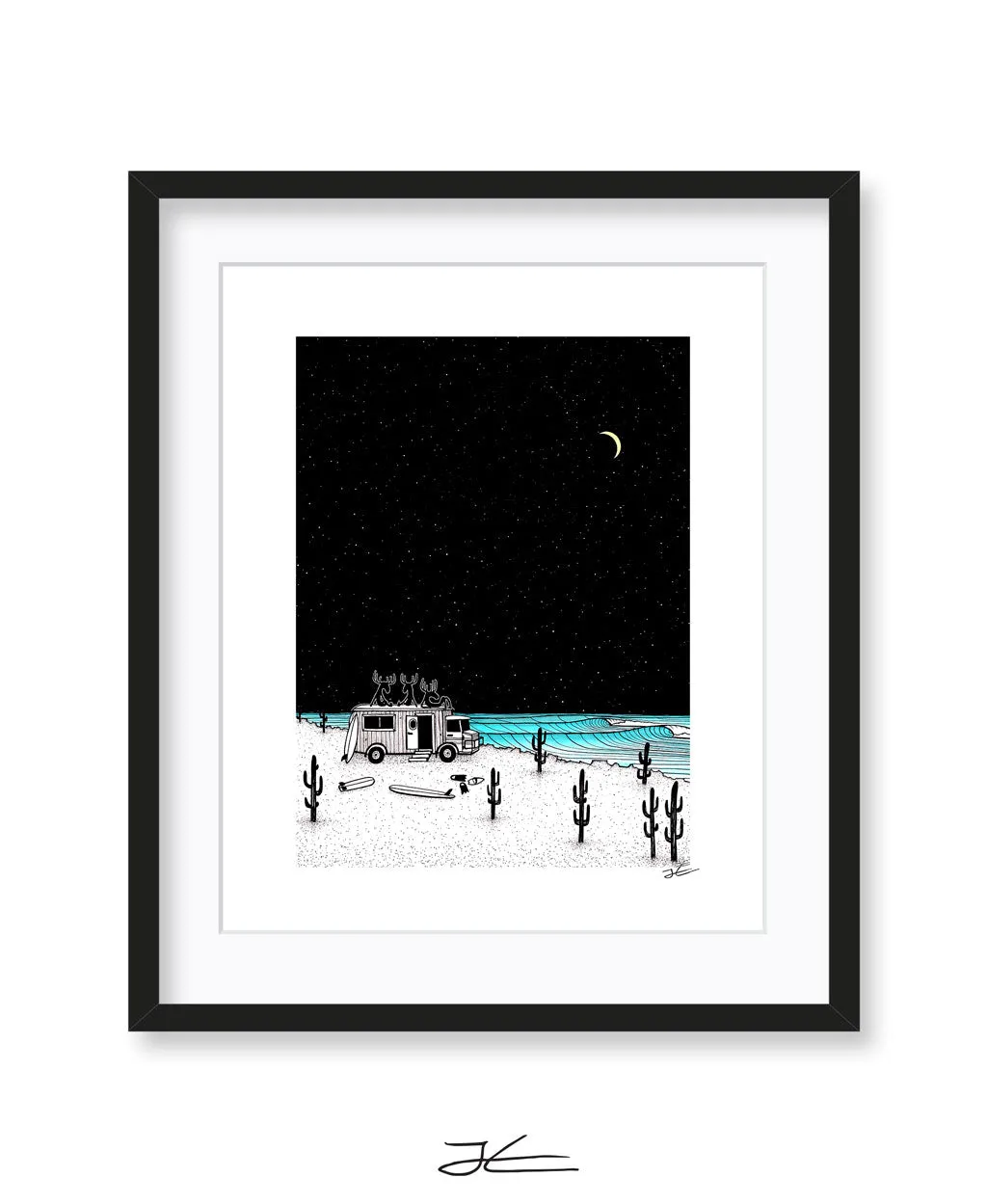 Moose Night Out - Print/ Framed Print