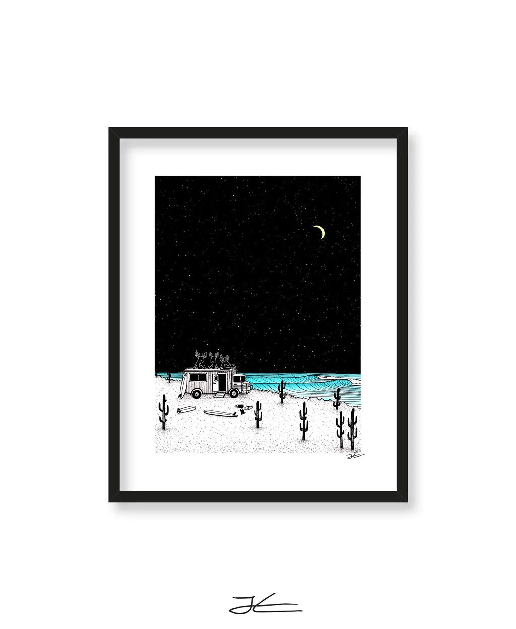 Moose Night Out - Print/ Framed Print