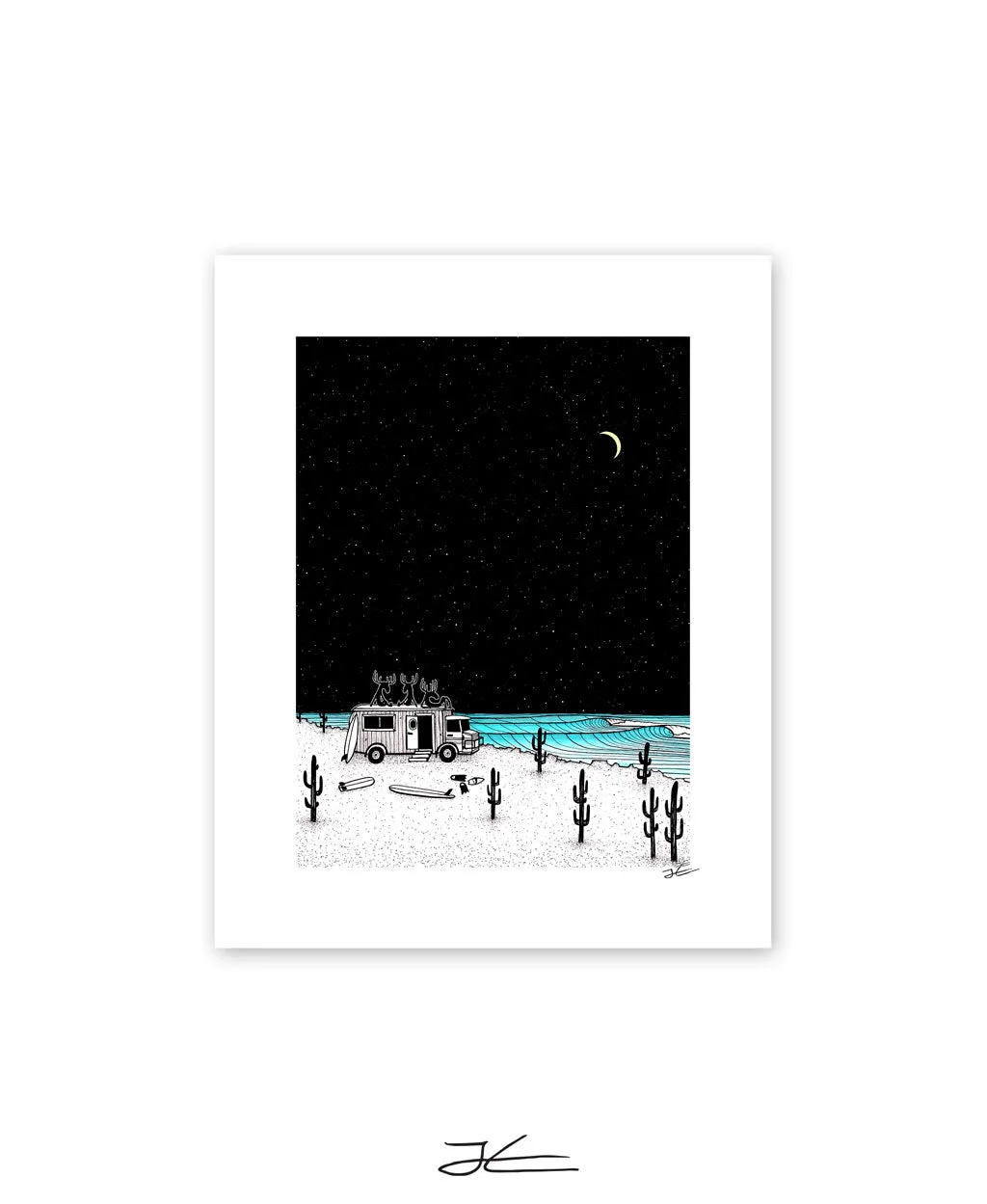 Moose Night Out - Print/ Framed Print