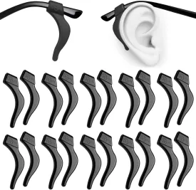 PTSLKHN Soft Silicone Eyeglass Ear Hooks, 10 Pairs of Non-Slip Eyeglasses Ear Grips for Glasses, Sunglasses, Reading Glasses