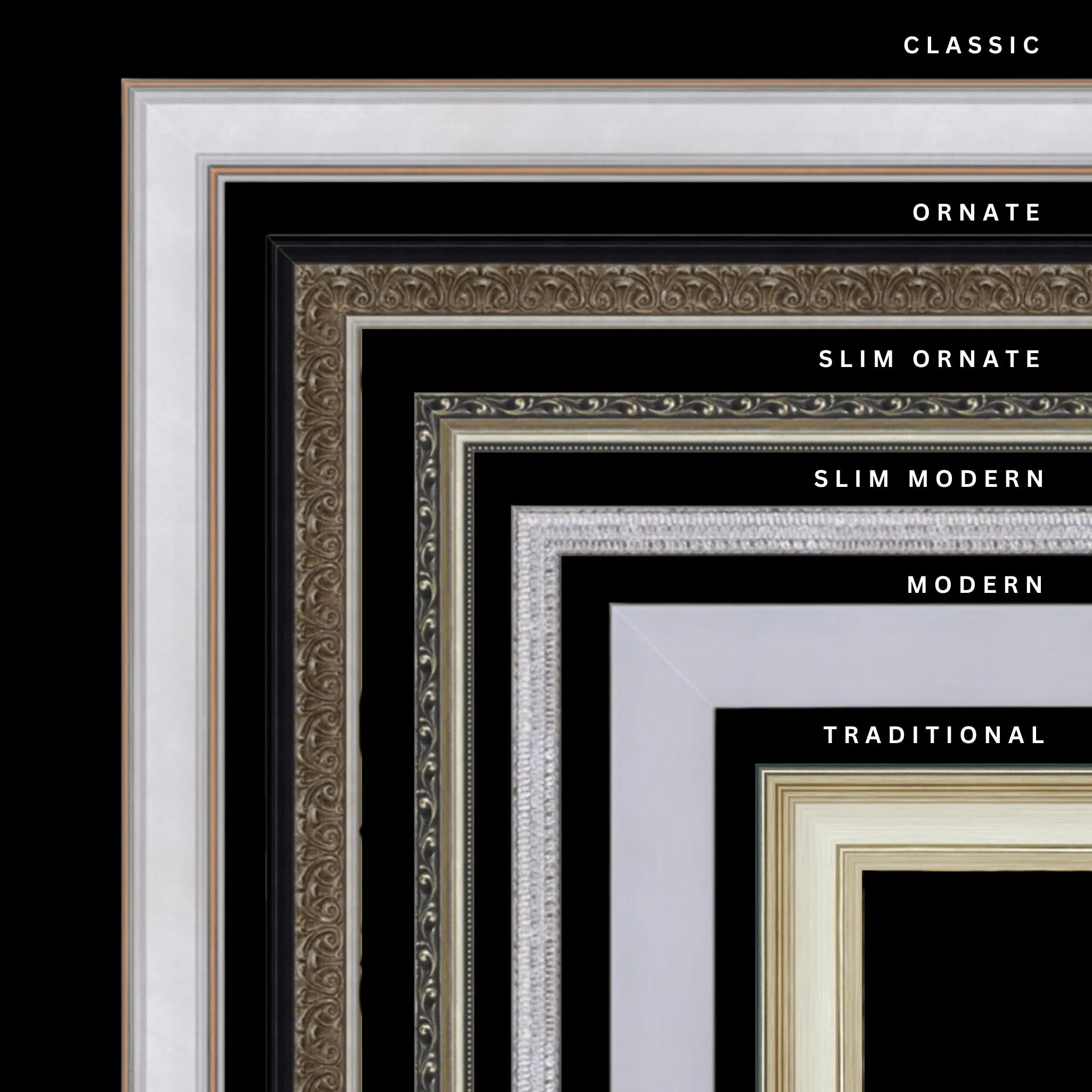 Silver 37x26 Picture Frame Ornate Traditional Classic Antique