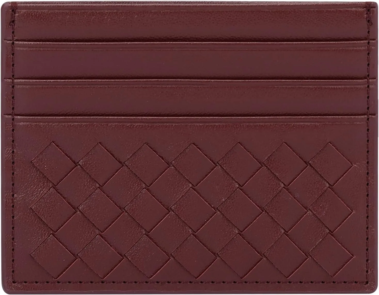 Unaone Slim Minimalist Wallet - Credit Card Holder, Leather Front Pocket Wallet Card Case for Men & Women, Burgundy
